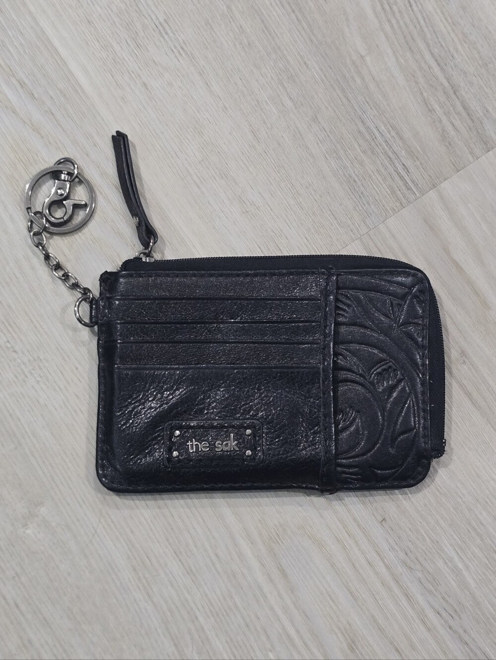 The Sak Women's Iris Leather Card Case Wallet Black